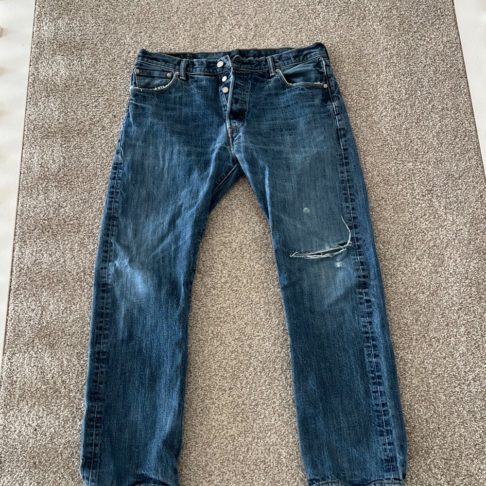 Levi Strauss Medium/Dark Wash 501 Jeans